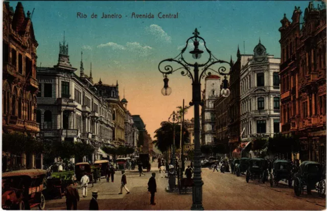 PC CPA BRAZIL, RIO DE JANEIRO, AVENIDA CENTRAL, VINTAGE POSTCARD (b11336)