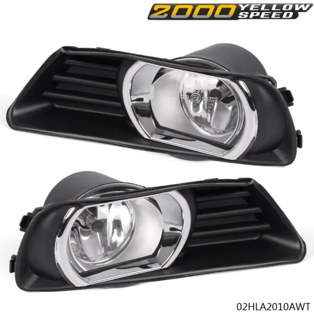 Fit For 2007-2009 Toyota Camry Clear Fog Lights + Switch Bumper Driving LH+ RH