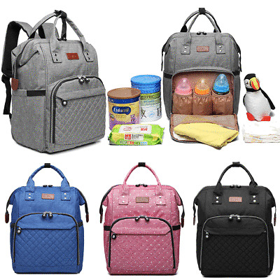Baby Diaper Nappy Mummy Changing bag Backpack Set Multi-Function Hospital Bag