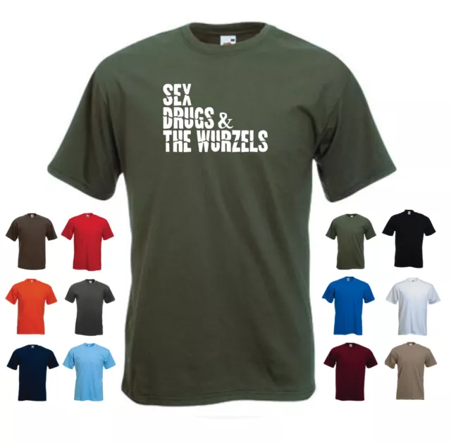 'Sex, Drugs & The Wurzels' Funny Men's Custom Wurzels Band Gift T-shirt