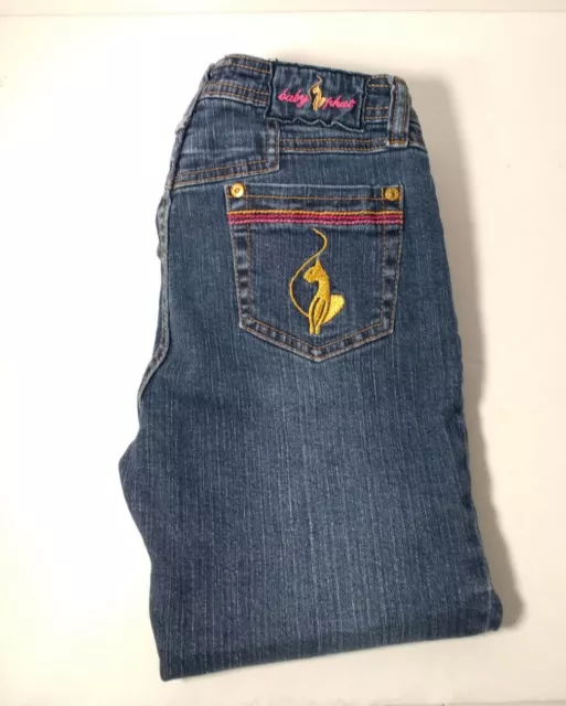 Baby Phat Girlz denim cropped jeans embroidered girls 14