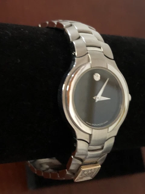 Movado 84 G4 1852 Museum Orologio da polso da uomo con quadrante nero - necessita di batteria