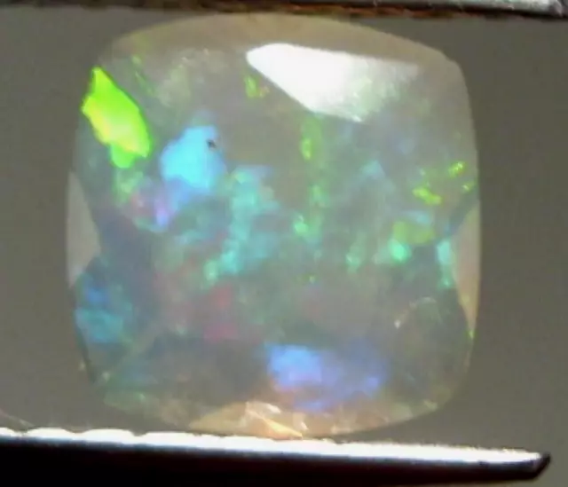 .70ct Beautiful Fire Faceted Welo Ethiopian Opal Sq Cushion Cut 7mm WoW *$1NR*