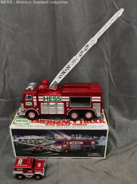 Vintage Hess Emergency Truck With Rescue Vehicle With Box