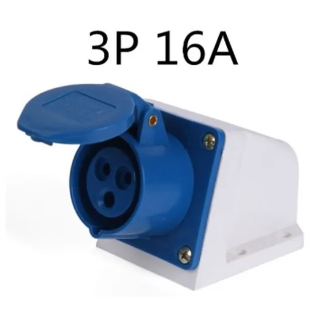 Prise de panneau électrique extérieur fiable 16A 3 broches IP44 avec rabat ré
