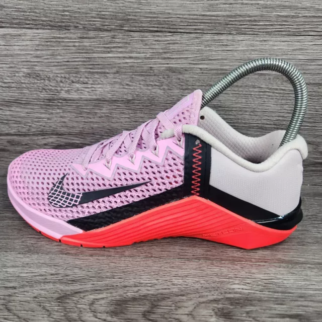 Nike Metcon 6 Beyond Pink/Hot Orange Grey Gym Shoes Trainers UK Size 5 Training