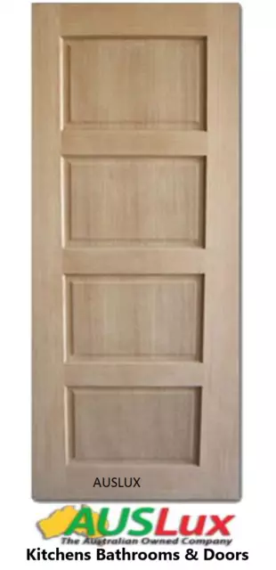 Solid Timber Maple  Horizontal 4 Panel Rectangle Door -Many Sizes  New Clearance