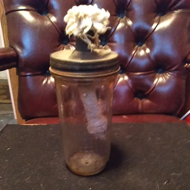BALL FREEZER/REFRIGERATOR JAR WITH  LID~~MADE into lamp
