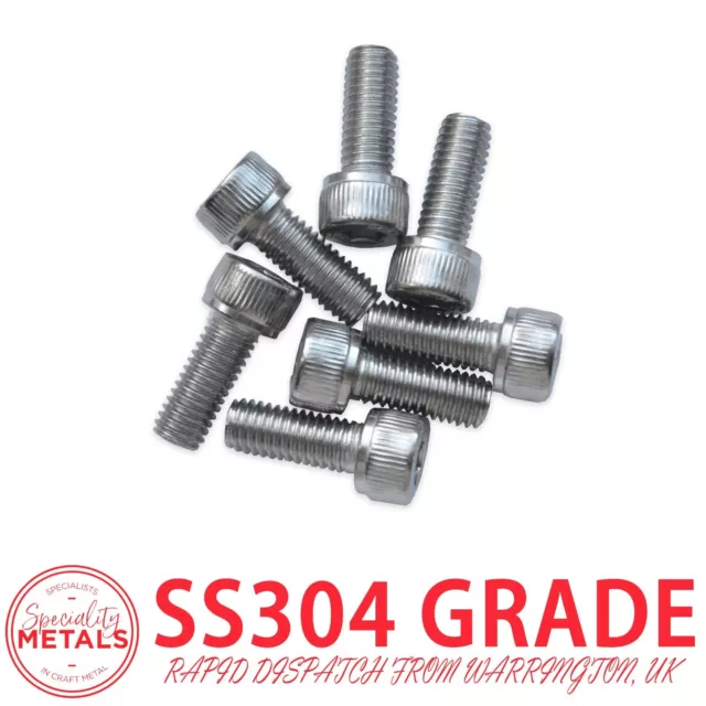 M8 (8mm) x 20mm Allen Key Cap Socket Screw Hex Head | A2 Grade Stainless Steel