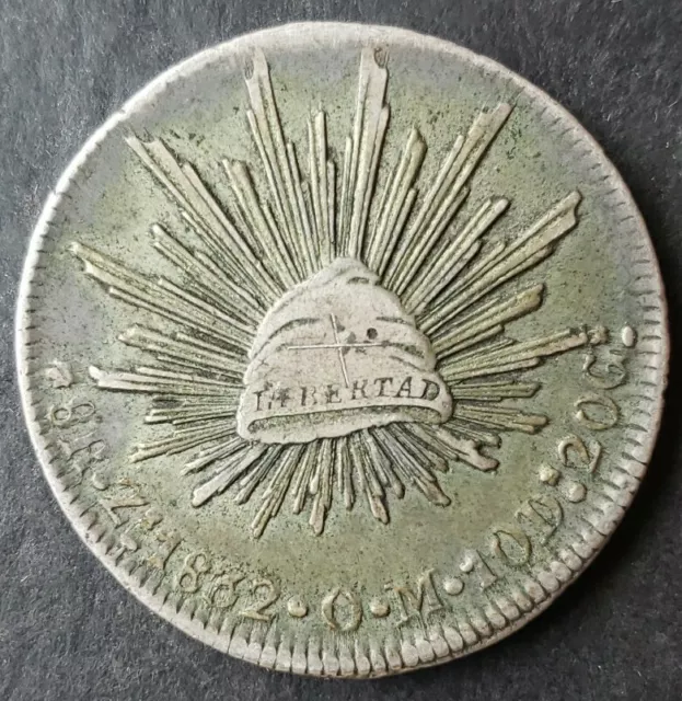 1832 Mexico 8 Reales Silver Libertad