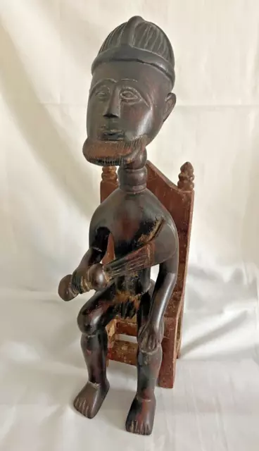 VINTAGE ASHANTI MALE Tribal Fertility Hand Carved Wood African Statue ...