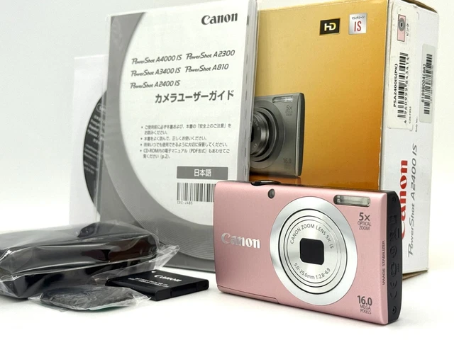 Canon PowerShot A2400 IS Pink 16.0MP Digital Camera English