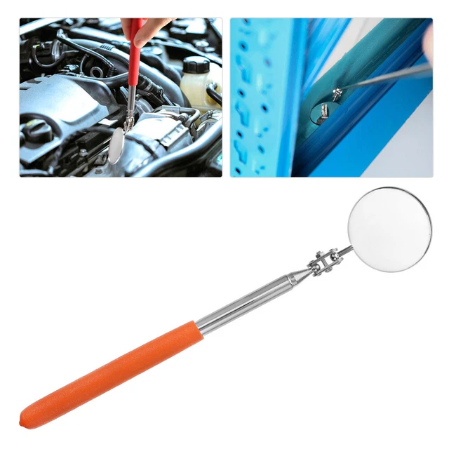 Jiavlyx 2 Pièces Miroir D'Inspection Télescopique, Rond Miroir