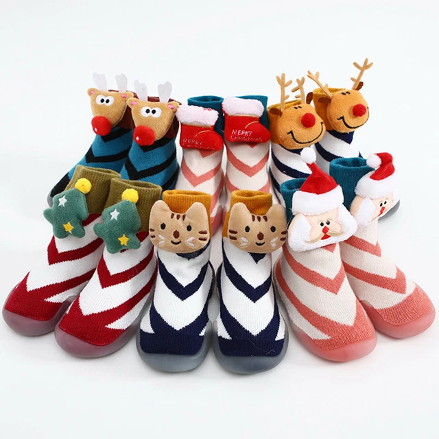 Pantofole antiscivolo bambini bambina ragazzi bambini scarpe calze inverno calde 8