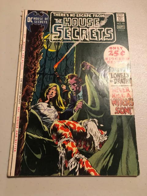 The House of Secrets Comic Book #93 - DC - September 1971 Bernie Wrightson Cover