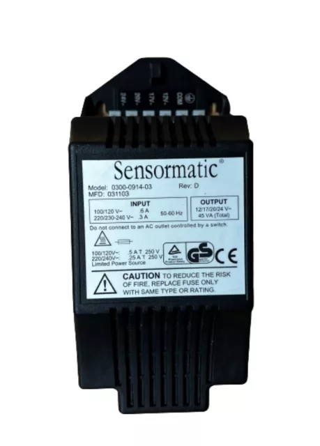 Sensormatic Universal Transformer 0300-0914-03 AC Power Supply 12v 17v 20v 24v 2