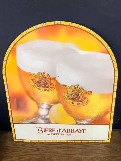 Plaque publicitaire en tole - Bière Grimbergen
