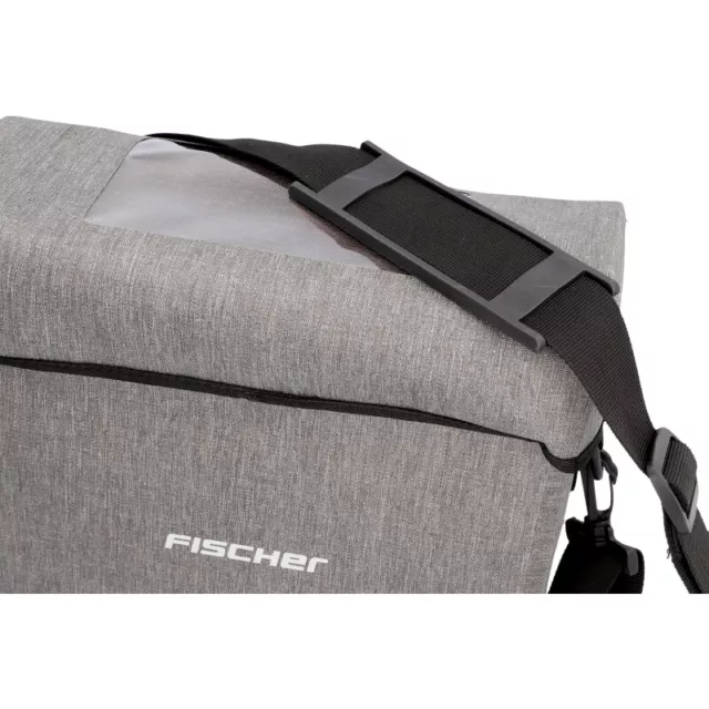 FISCHER Lenkertasche PLUS Cita 7 Liter Fahrradtasche wasserdicht grau 2