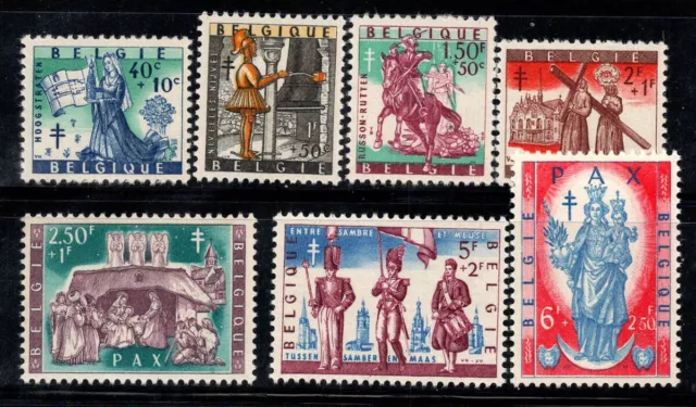 Belgique 1958 Mi. 1135-1141 Neuf ** 100% Contre la tuberculose,