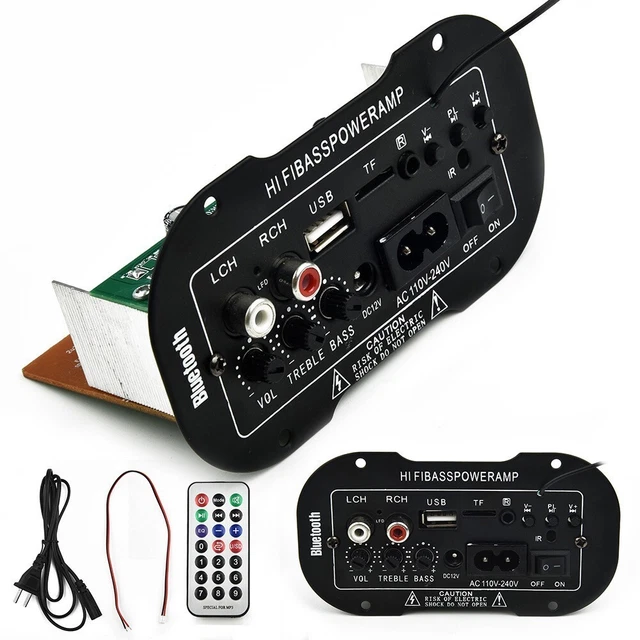 Amplificateur Bluetooth Amplificateur Karaoké MAX AV340 - Bluetooth, 2x50W, Lecteur MP3 USB - Entrée Micro - Idéal Soirées Ampli Karaoké Bluetooth