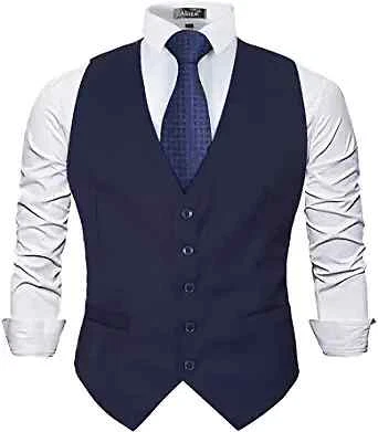 Alizeal Navy Vests Mens Size Medium