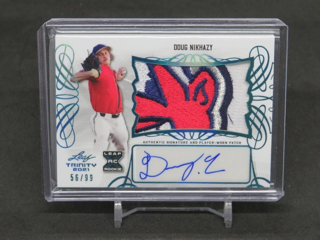 2021 Leaf Trinity Doug Nikhazy Chief Wahoo Rc Patch Auto /99 Indians Js2