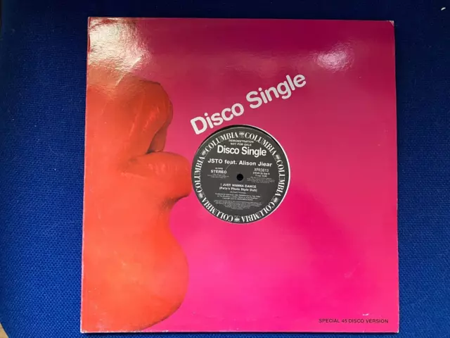 JSTO feat. Alison Gear - I Just Wanna Dance - 12 vinyl disco demo single-XPR3813