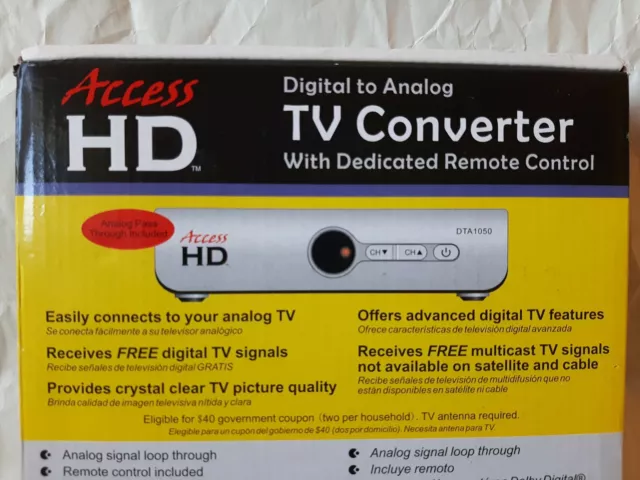 Access HD Digital To Analog TV Converter with Remote Control 2