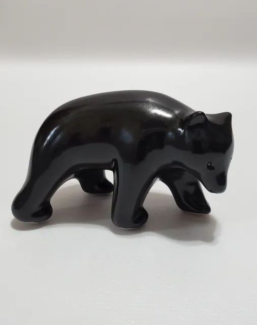 Vintage 1950s Pigeon Forge Pottery, Tennessee, Clay Walking Black Bear Figurine