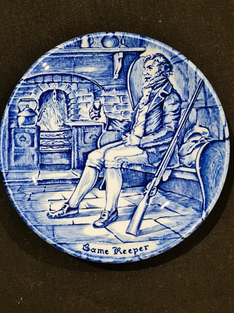 Enoch Wedgwood (Tunstal) Miniature Blue & White Plates (two) - 10.5cm