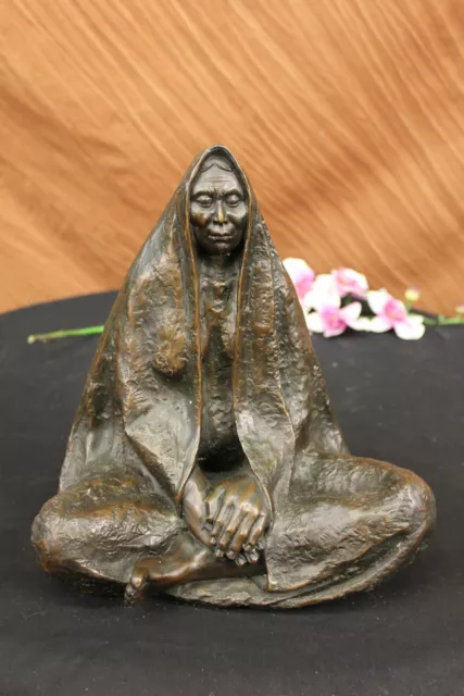 Hot Cast Native American Indian Art Bronze Statue Sculpture Home Office Figurine