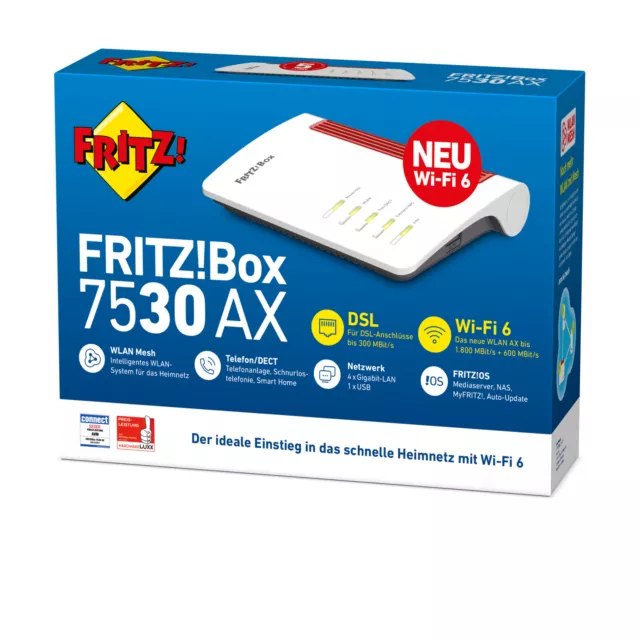 NEU AVM FRITZ!Box 7530 AX Router DSL WiFi 6 NEU + OVP