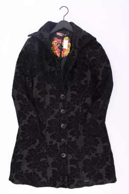 ⭐ Desigual cappotto per le signore taglia 44 nero di poliestere ⭐