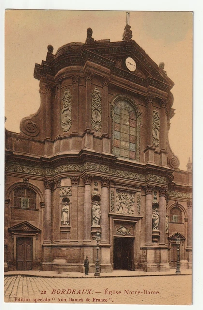 BORDEAUX - Gironde - CPA 33 - color card of the Church of Notre Dame