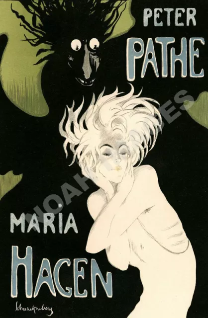 Pathe Hagen vintage dancing theatre ad poster 12x18
