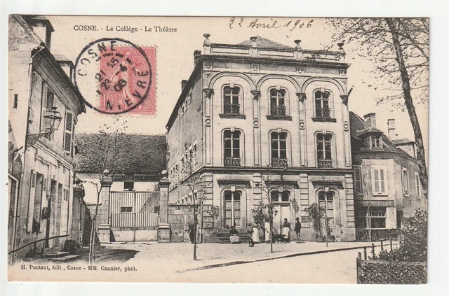 COSNE SUR LOIRE - Nievre - CPA 58 - le college - le Theatre