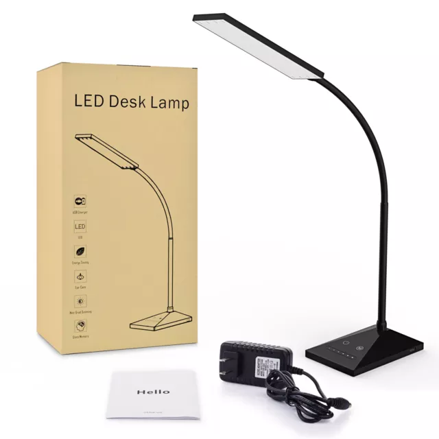 Dimmable 5 Modes Adjust Touch Control LED Desk Lamp Bedside Study Reading Lamp