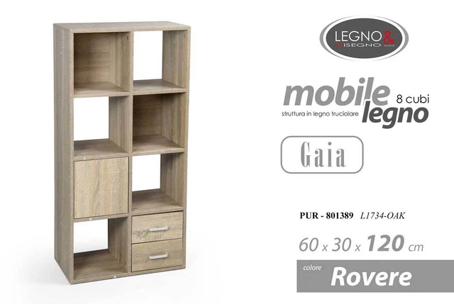 Libreria A 6 Ripiani Casaottima – Scaffale In Legno E Acciaio, Stile Industriale Vintage, 170x50x24,9 Cm, Per Soggiorno, Camera, Ufficio