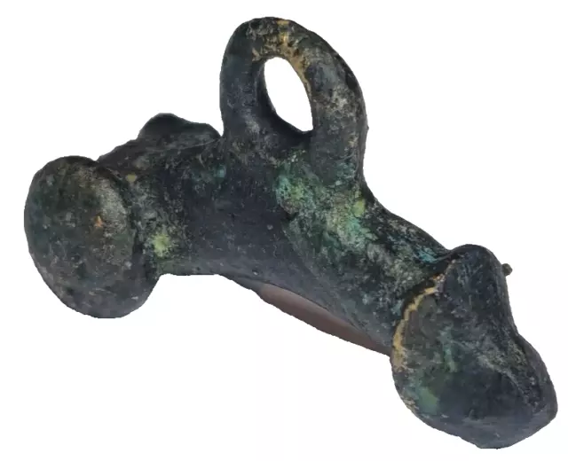Ancient Roman Bronze Phallus Pendant-Fertility Symbol-Circa 100-400 Ad-7Gr-26Mm