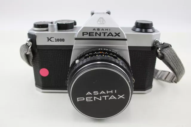 Pentax K1000 SLR Vintage Film Camera Working  w/ Pentax-M 50mm F/1.7 Lens