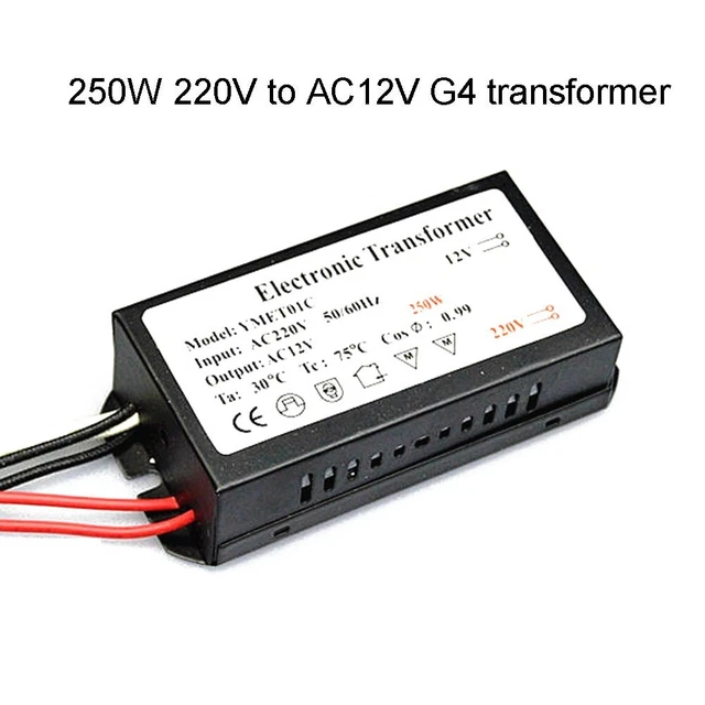 TRANSFORMATEUR ÉLECTRONIQUE EFFICACE AC220V vers AC12V pour lampes