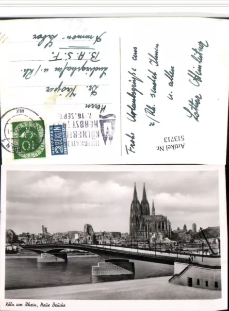 513713,Köln am Rhein Teilansicht Neue Brücke