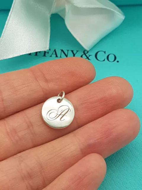 TIFFANY CO. Silver Alphabet Disc letter Initial A pendant charm ONLY 187.99 PicClick UK