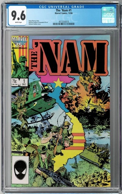 The 'Nam #1 CGC 9.6 (Dec 1986, Marvel) Doug Murray Story, Michael Golden Cover