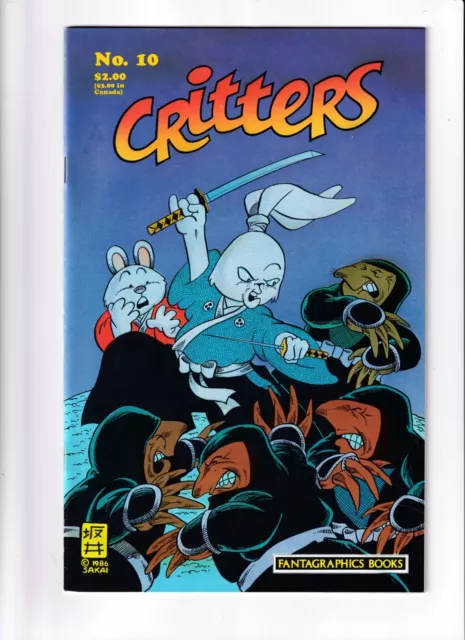 Critters #10 Fantagraphics Books-Usagi YoJimbo 1987 FN-VF