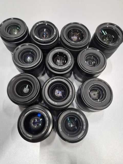 Lot of 12 Zoom Lens Various Models 35-80mm/28-70mm/28-80mm/35-70mm For Parts