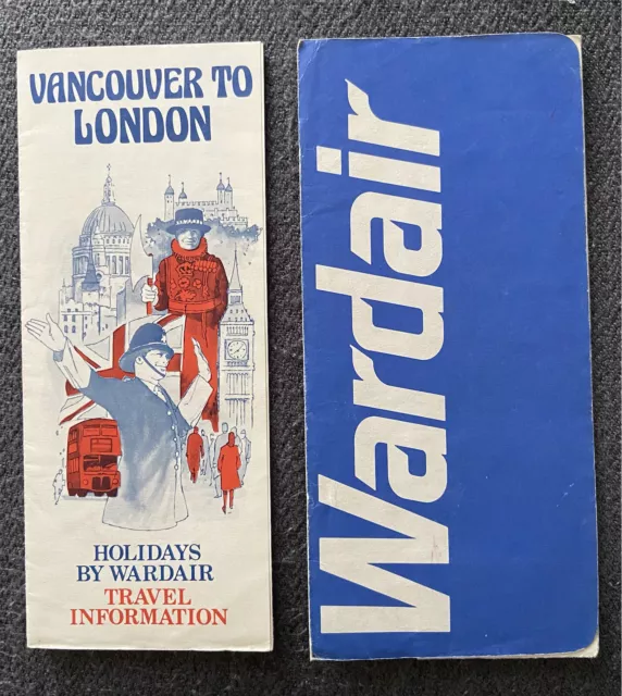 WARDAIR CANADA Airline Ticket Jacket & Travel Information Brochure