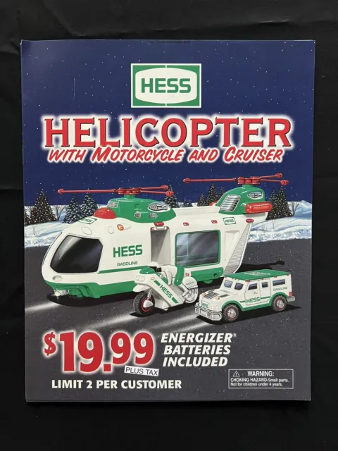 Hess Gas Station Full Size Toy Truck Gas Pump Advertising Signs 2001 & 2005