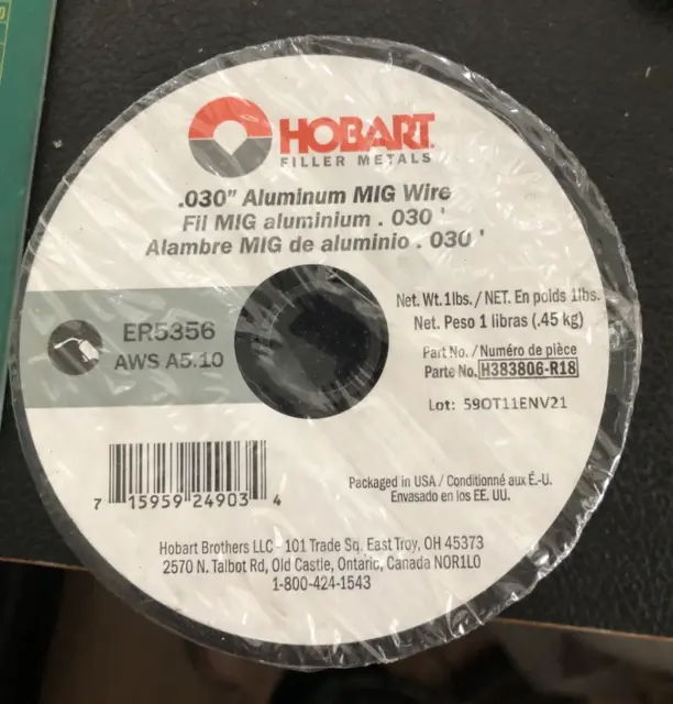 Hobart .030 Aluminum MIG Wire 1lb ER5356