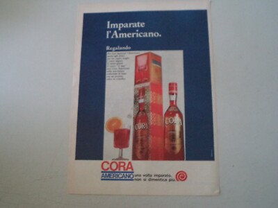 advertising Pubblicità 1972 AMARO CORA 